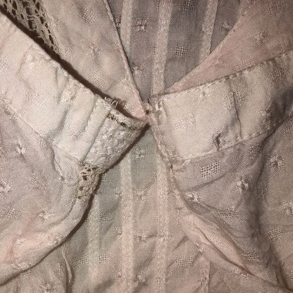 AE L Lace Halter Ruffled Crop Top Beaded Tassels - Picture 4 of 12